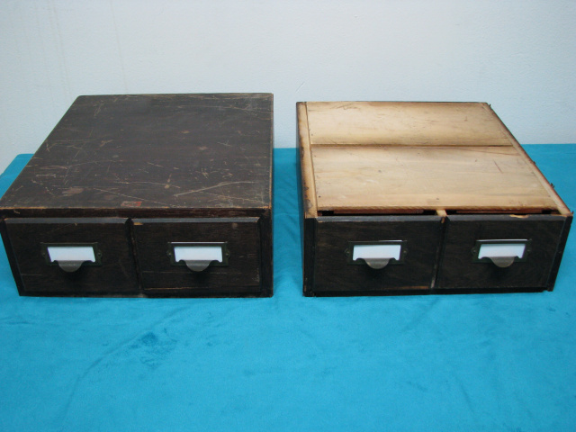 (2) LIBRARY CARD FILE CABINETS       (# B-3066)