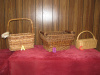 (3) WOVEN BASKETS with HANDLES         (# B-2779)